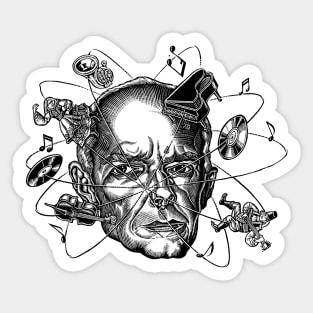 Atomic Béla Bartók (black) Sticker